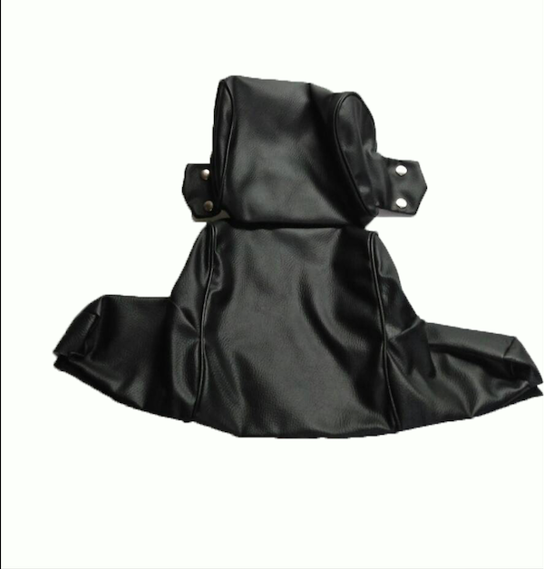 Head rest cover with black leatherette trimming wide model 2 pieces Citroën ID/DS