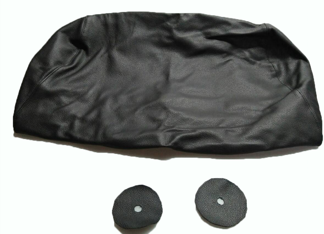 Head rest cover with black leather trimming for old types (bag shape) wide model 1 pieces Citroën ID/DS