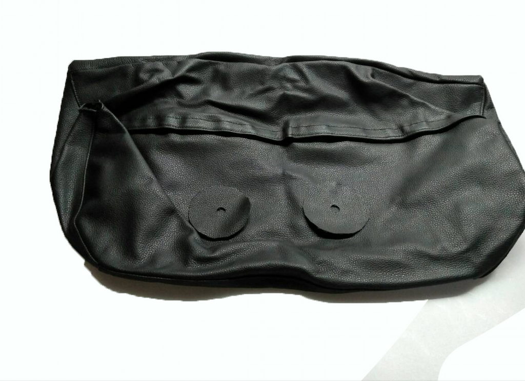 Kopfstützenbezug mit schwarzer Lederumrandung für alte Modelle (Taschenform) breite Ausführung 1 Stück Citroën ID/DS