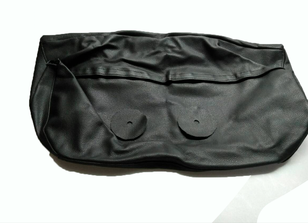 Head rest cover with black leather trimming for old types (bag shape) wide model 1 pieces Citroën ID/DS