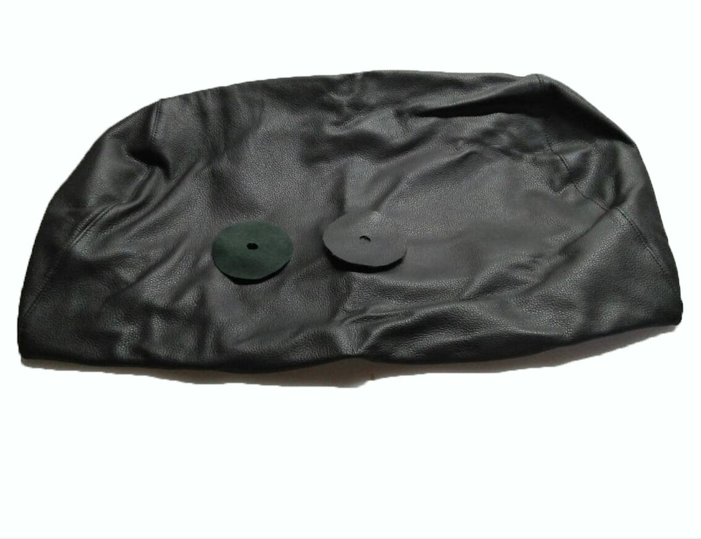 Head rest cover with black leather trimming for old types (bag shape) wide model 1 pieces Citroën ID/DS
