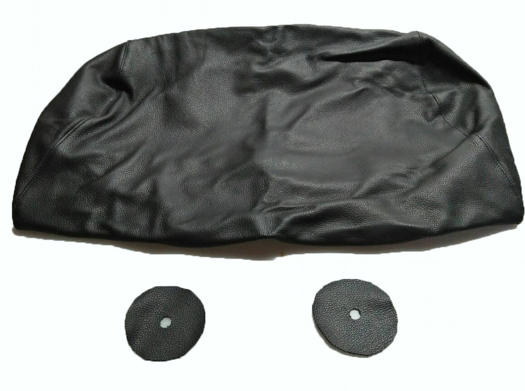 Kopfstützenbezug mit schwarzer Lederumrandung für alte Modelle (Taschenform) breite Ausführung 1 Stück Citroën ID/DS