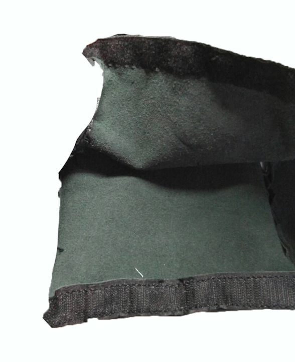 Head rest cover with black leather trimming wide model 2 pieces Citroën ID/DS