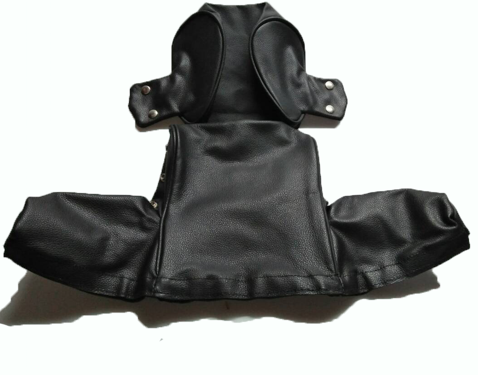 Head rest cover with black leather trimming wide model 2 pieces Citroën ID/DS