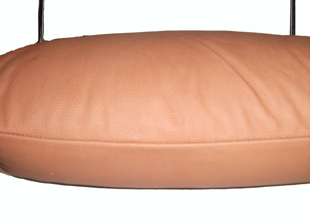 Head rest with light brown leather trimming for old types (bag shape) wide model 1 pieces Citroën ID/DS
