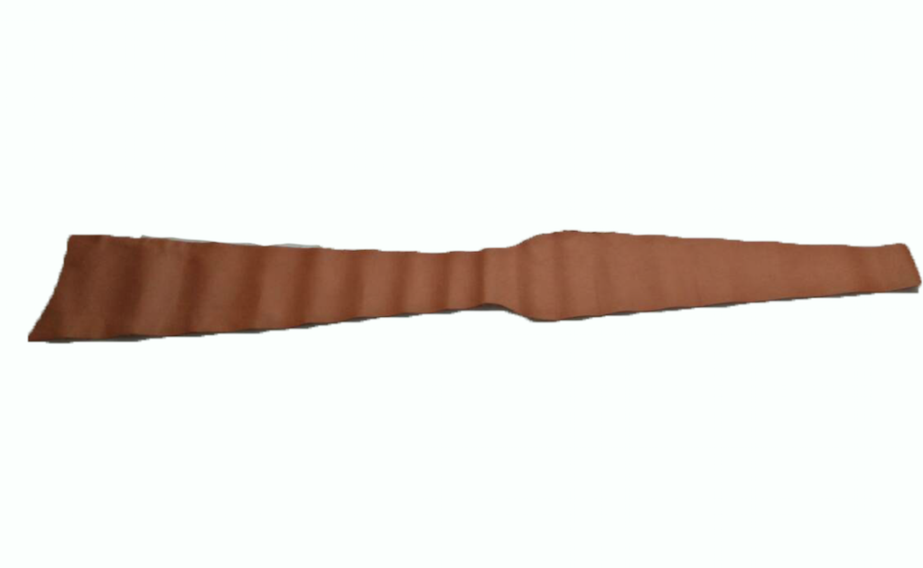Centre pillar trimming upper part light brown leather L Citroën ID/DS