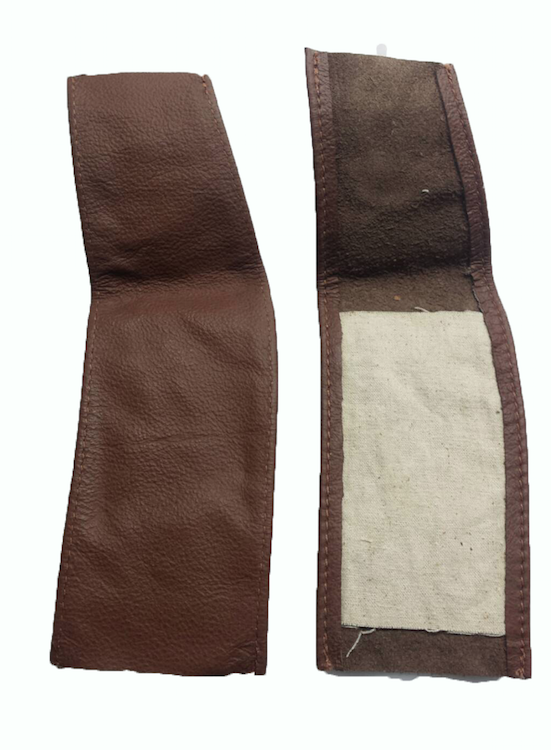 Handle on centre pillar in brown leather Citroën ID/DS