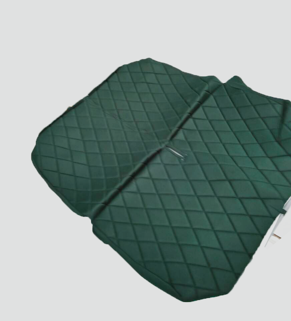 Original seat cover set for rear bench in green cloth Charleston Citroën 2CV