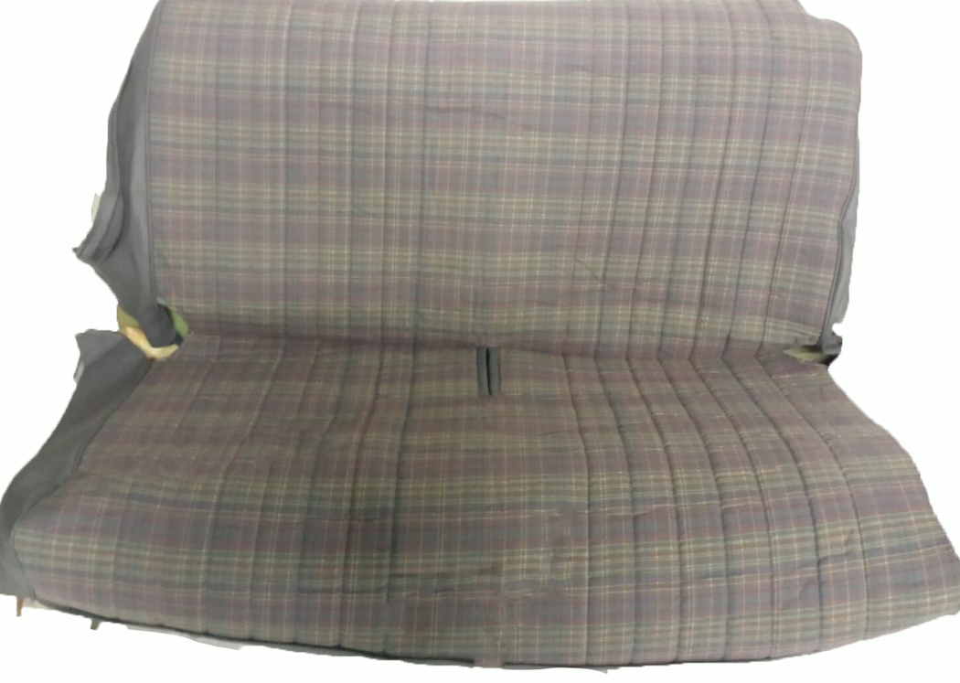 Original seat cover set for rear bench gray cloth used in last produced Citroën 2CV