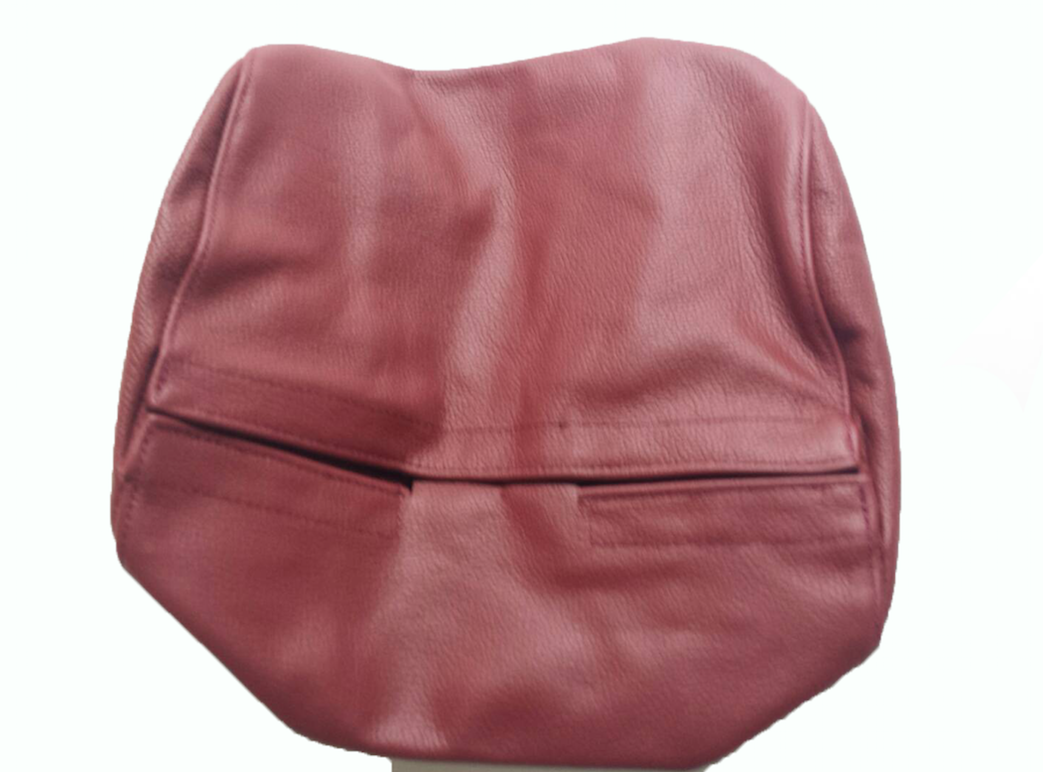 Original front seat cover red leather (seat back closing panel and head rest cover) Citroën SM