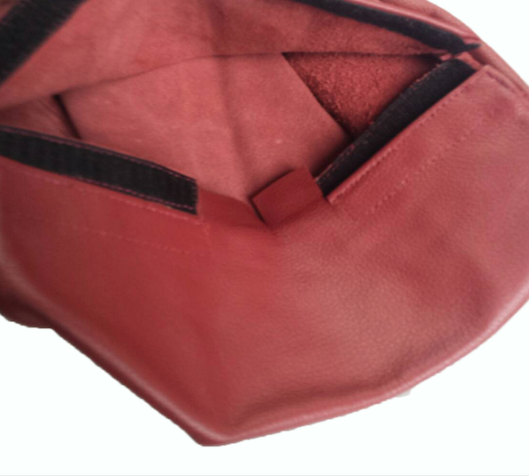 Original front seat cover red leather (seat back closing panel and head rest cover) Citroën SM