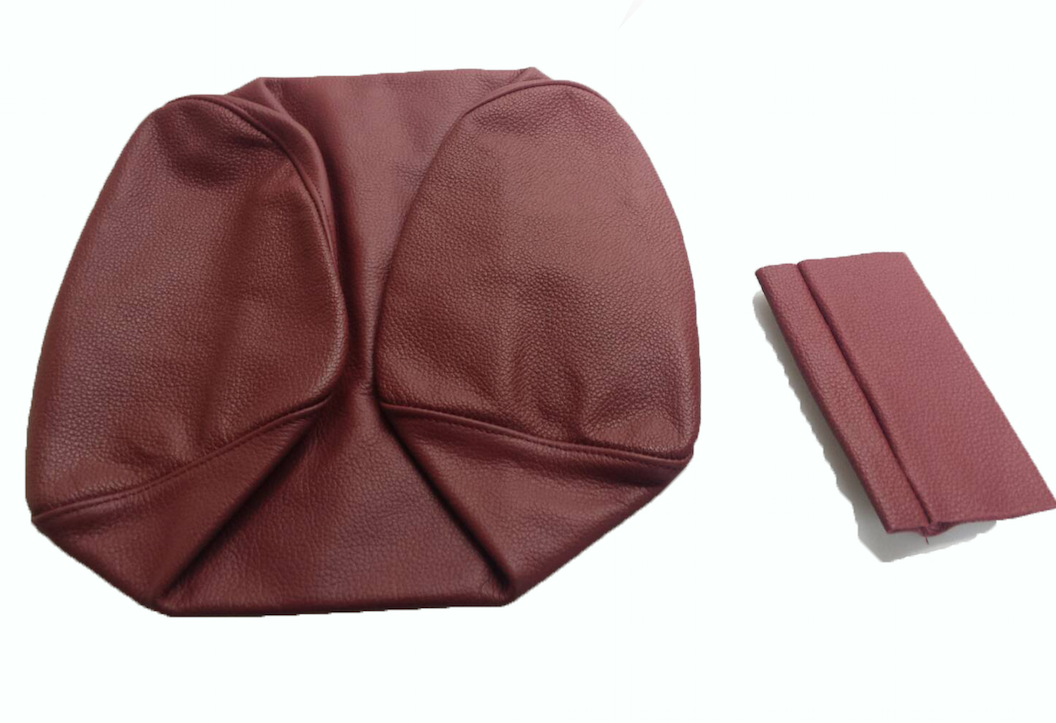 Original front seat cover red leather (seat back closing panel and head rest cover) Citroën SM