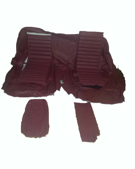 Original rear bench cover red leather (seat: 1 piece back: 4 pieces) Citroën SM