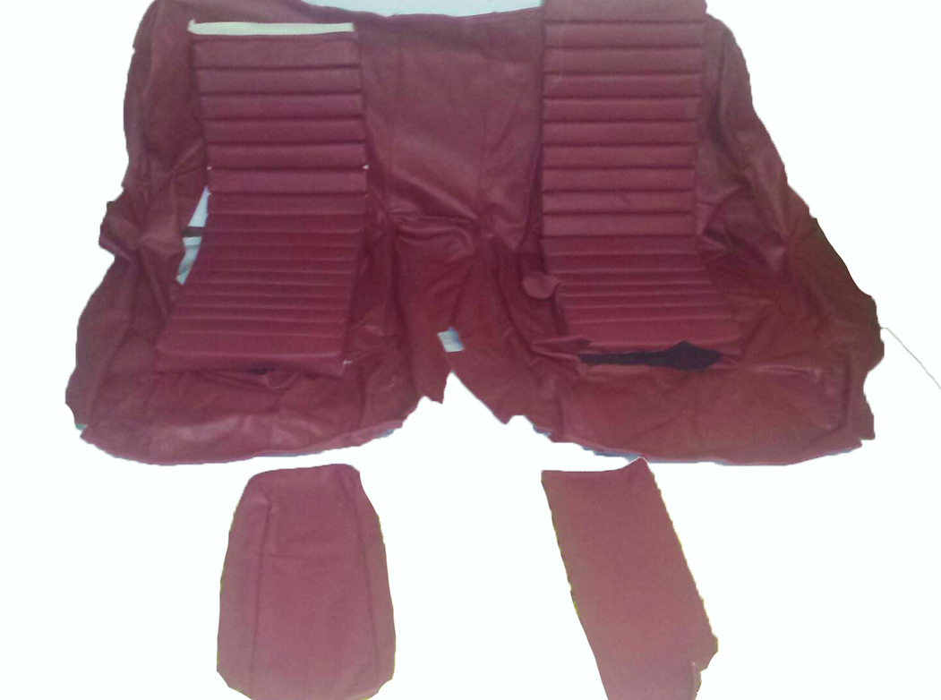 Original rear bench cover red leather (seat: 1 piece back: 4 pieces) Citroën SM