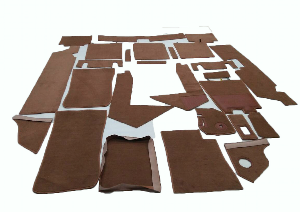 Complete set of carpet mat pieces brown Citroën SM