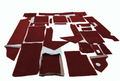 Complete set of carpet mat pieces red Citroën SM