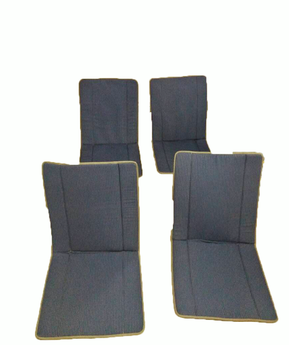 Original seat cover set for complete set in blue striped cloth (exact copy of the original cloth!) years ' 50 ' 60 Citroën 2CV