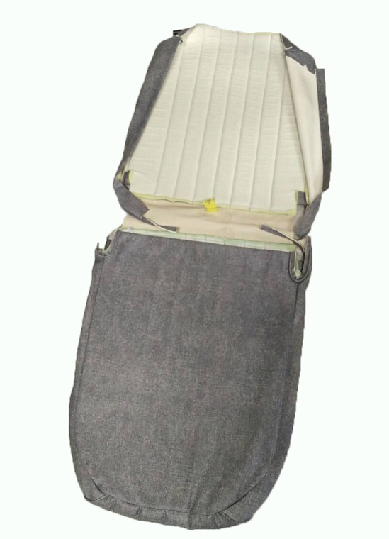 Original Schonbezug-Set für Vordersitz rechts aus blauem Jeans-Kunstleder (2 runde Ecken) Citroën 2CV