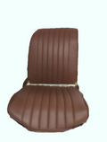 Original seat cover set for front R seat in brown leatherette (1 round angle) Dyane Citroën 2CV