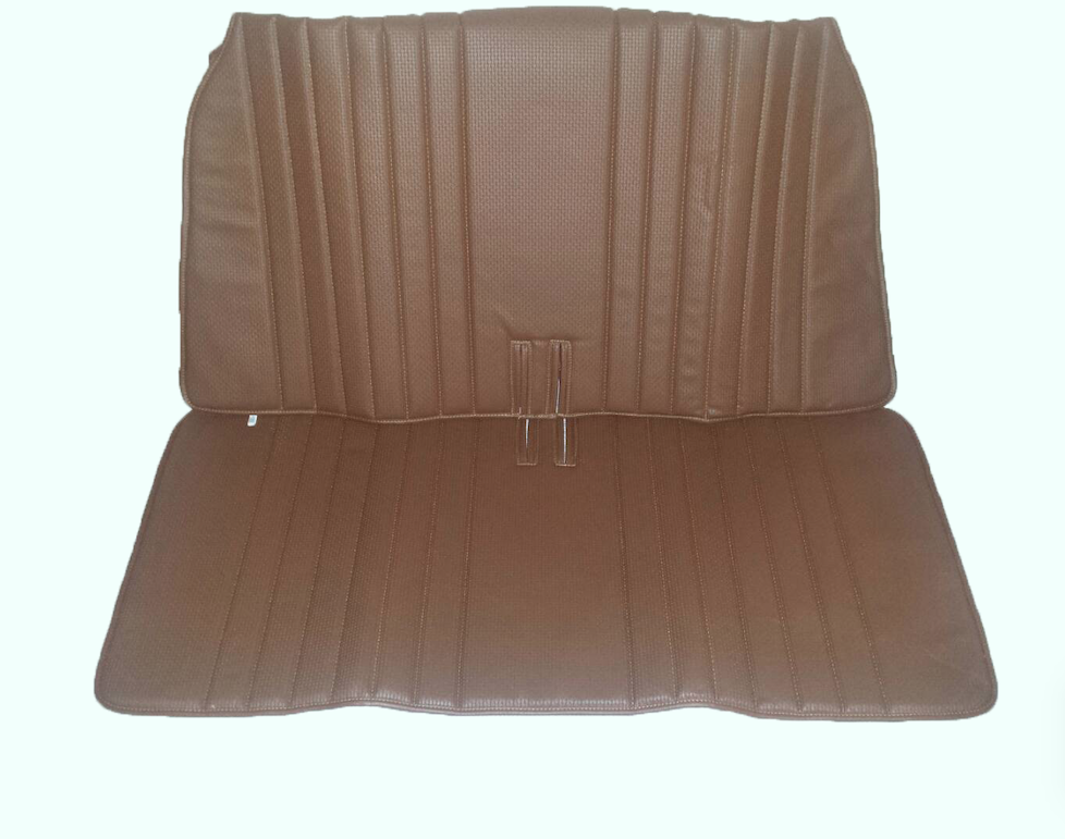 Original seat cover set in brown leatherette for foldable rear bench Ami Citroën 2CV