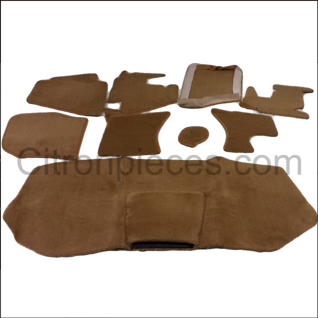 Full carpet set without foam brown Citroën ID/DS