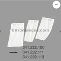 2 cloth material spring fixition pads for the front seat Dyane Citroën 2CV