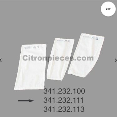 2 cloth material spring fixition pads for the front seat Dyane Citroën 2CV